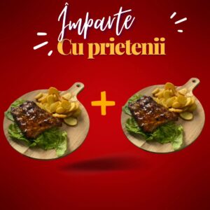 2 x Coasta la cuptor cu sos dulce ușor picant